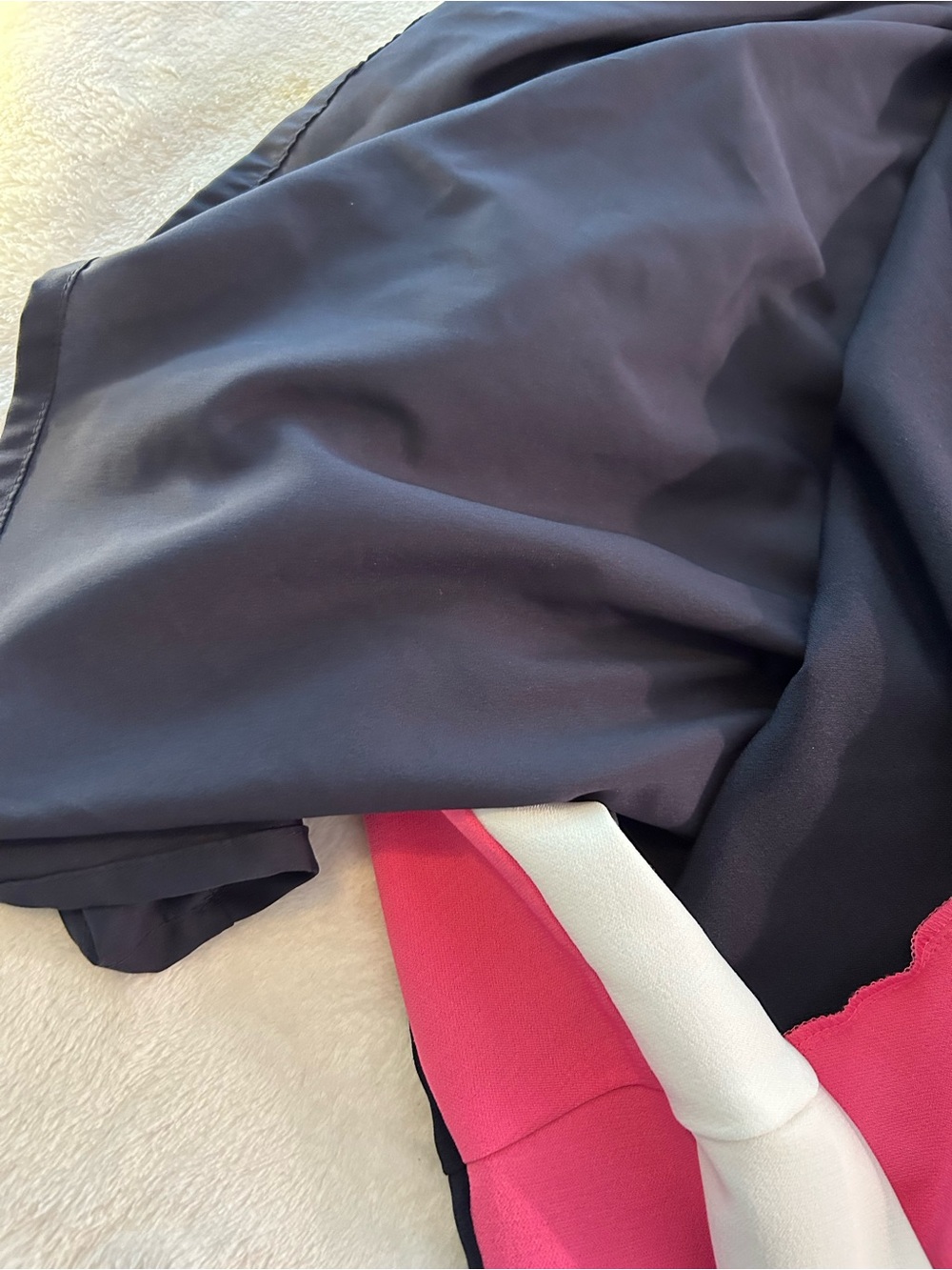 Jones New York Navy Midi Dress with Pink & White Hem - Picture 6 of 7